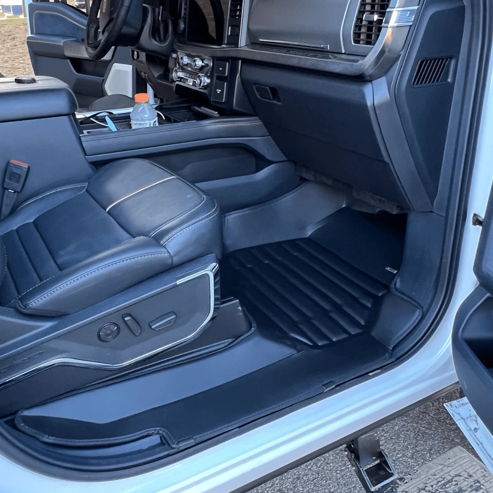 Ford F250 F350 F450 W/ Rear Seat Storage Floor Mats 2017-2026 | Covers Row 1 & 2